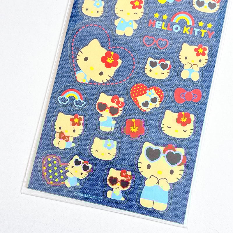 サンリオキャラクターズ》日焼けハローキティ シールシート デニム