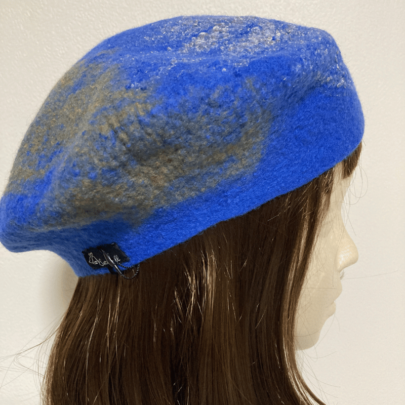 フェルトベレー帽 ブルー（ハンドメイド） | SisterBell