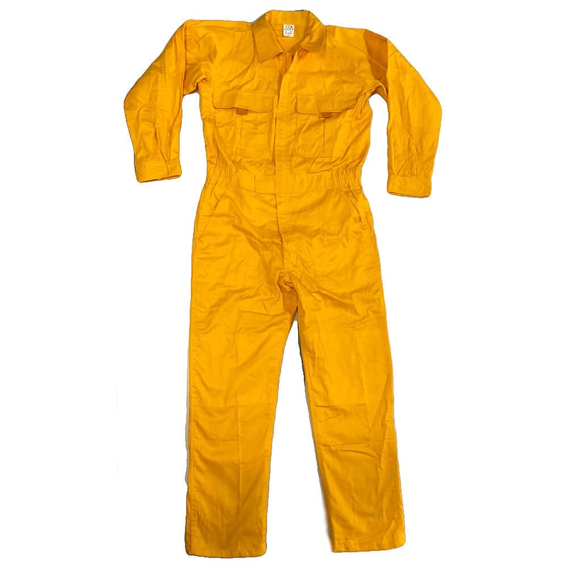 送料無料】【ユニセックス】つなぎ 作業着 オールインワン YEL