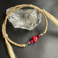 ピンクタイガーアイ精麻ブレスレット