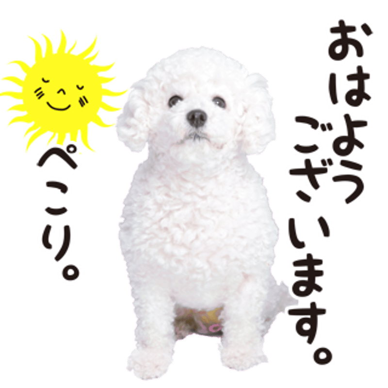 あいさつ丁寧語セット1 | わんちゃんホンポ-オリジナルLINEスタンプ