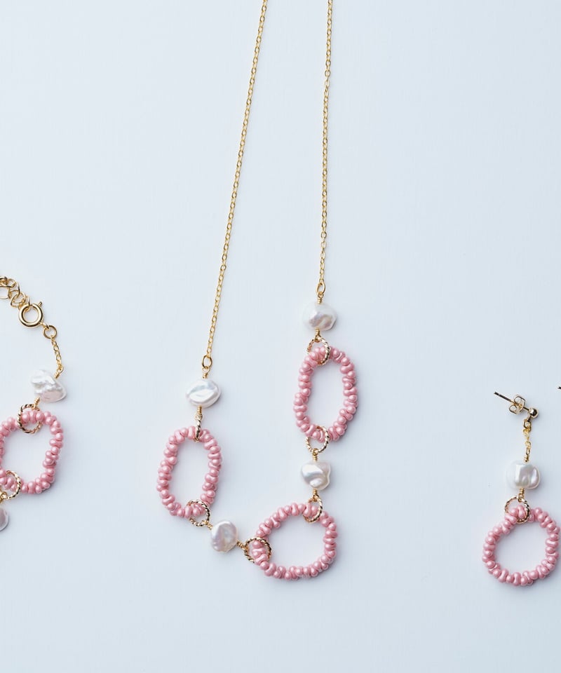 淡水パール/ファルファーレ（ピンク）ネックレス | L'aurora Nuova