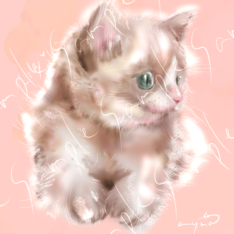 大切なご家族(ペット)の似顔絵お描きします<デジタルデータ