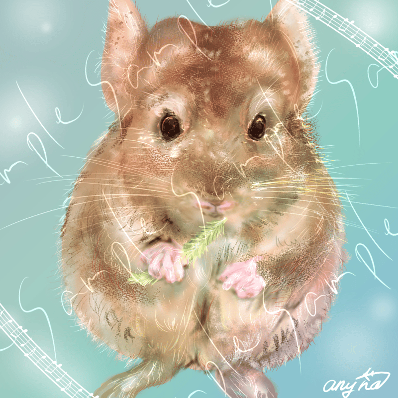 大切なご家族(ペット)の似顔絵お描きします<デジタルデータ