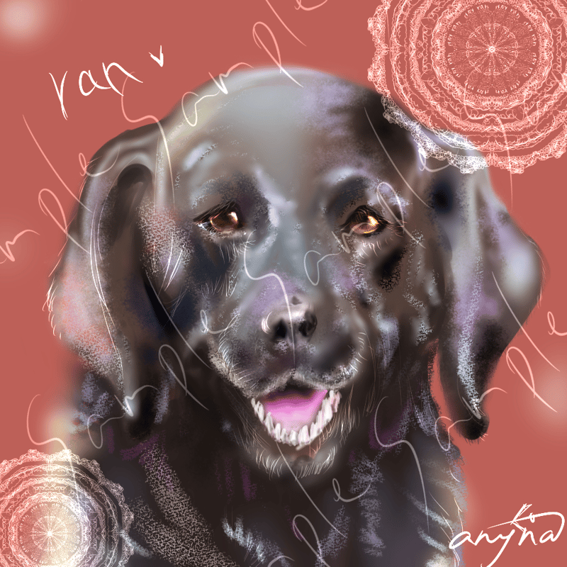 大切なご家族(ペット)の似顔絵お描きします<デジタルデータ