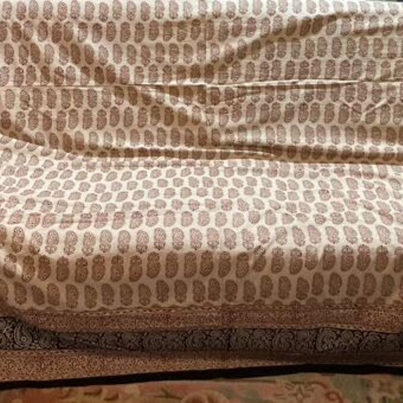 インド ブロックプリント ダブルサイズ ベッドカバー 赤1