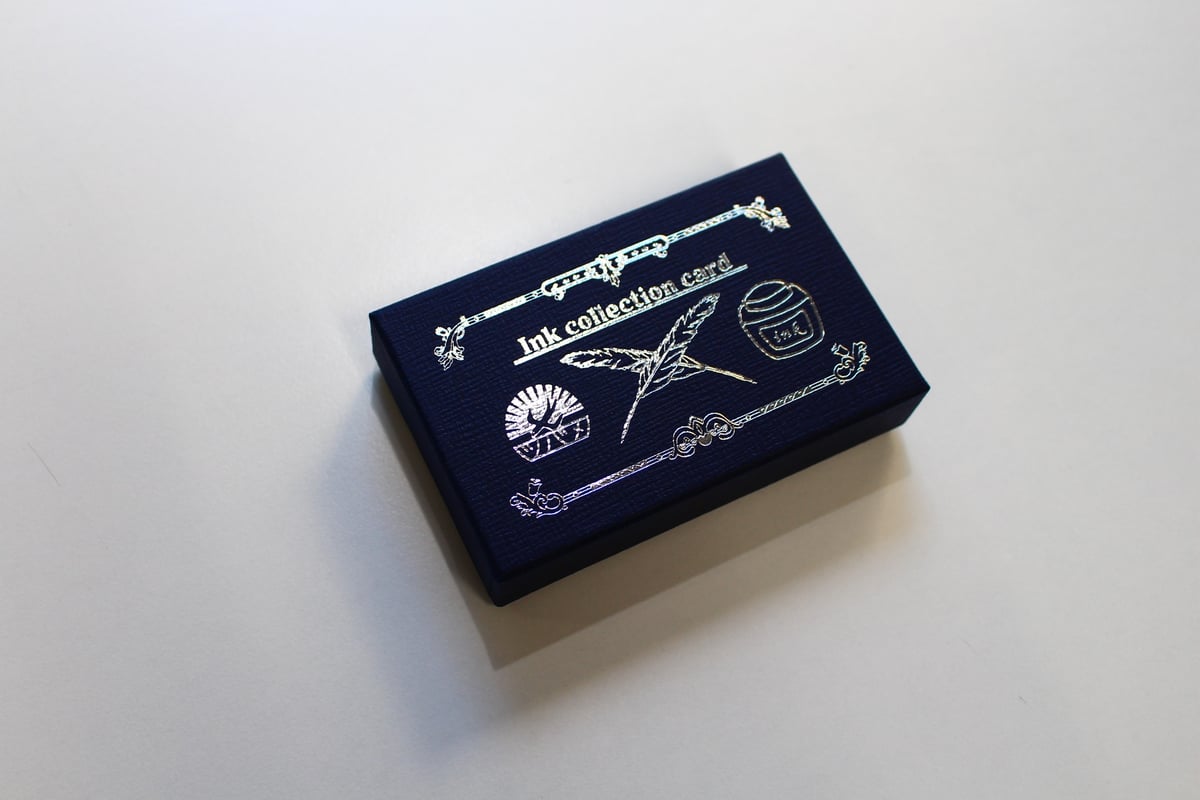 プレミアムペンタンBOX 新規カード　各3枚 インクコレクションカード 紺(Y6301) | つばめ堂文具店