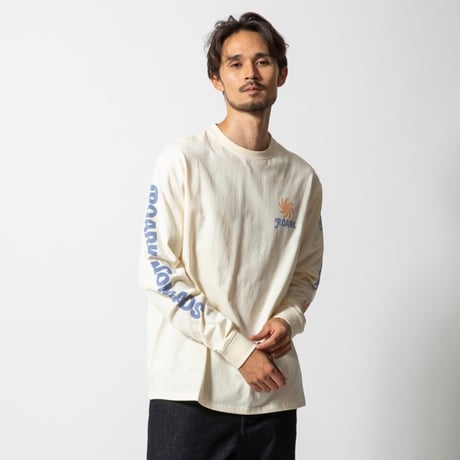 "RUCKSACK RAMBLERS" L/S TEE - NATURAL