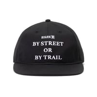 "BY STREET or BY TRAIL" AGING 6PANEL CAP - BLACK