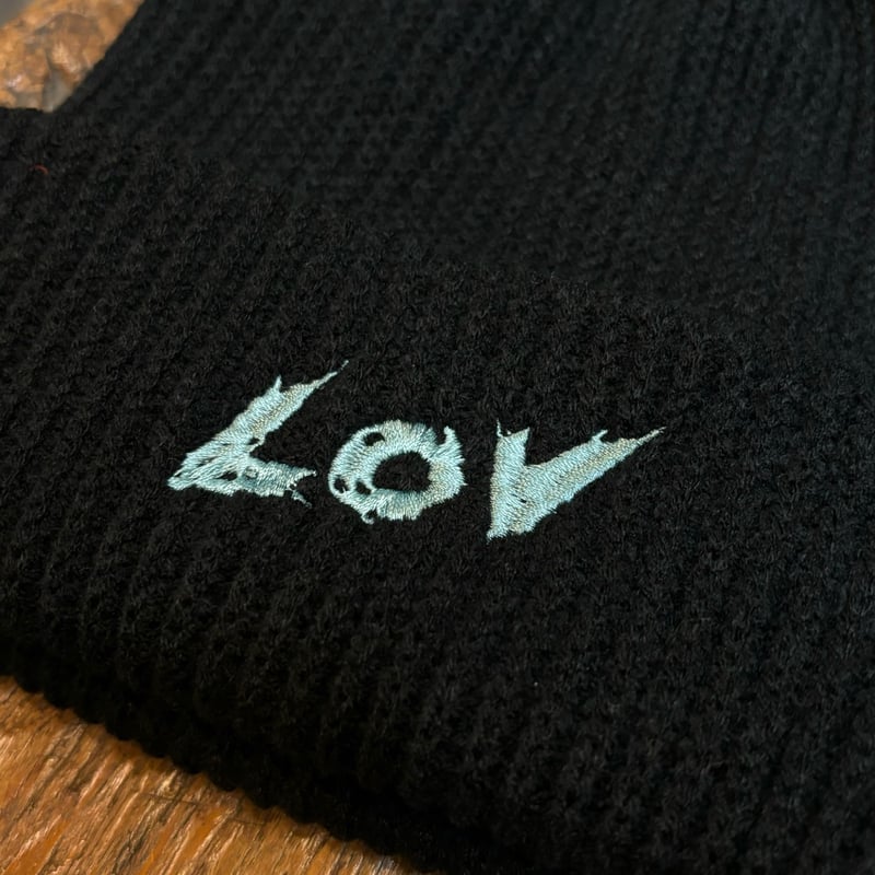 GRINDLODGE x LOV 】LOV BEANIE (BLACK/BLUE GRAY)
