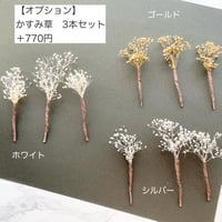【髪飾りオプション】かすみ草　3本セット