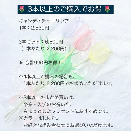 キャンディチューリップ1本/3本