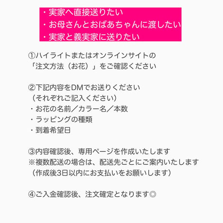 カーネーション　1本/3本