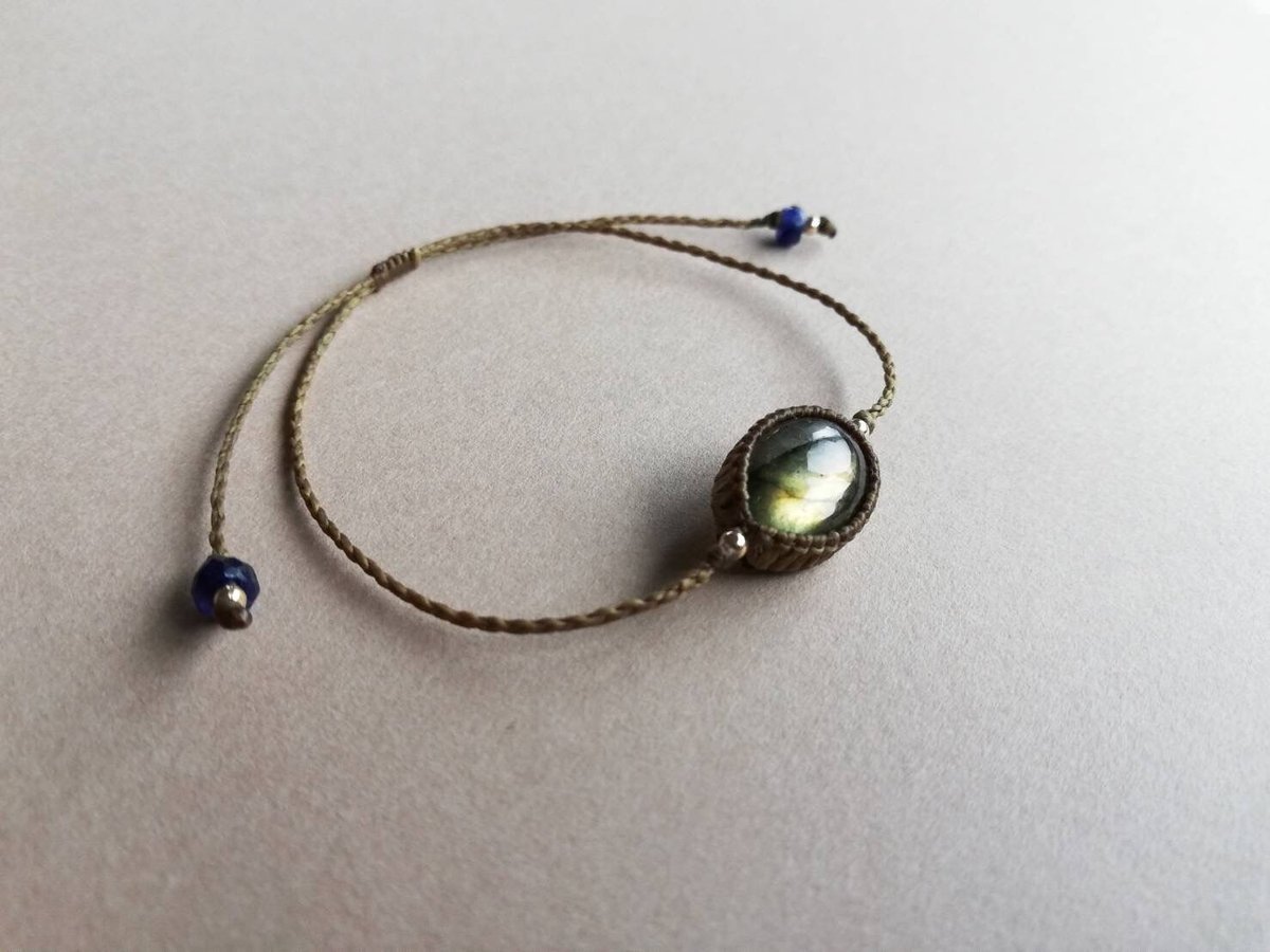 ラブラドライト　マクラメブレスレット ラブラドライト／ブレスレット | Hia online shop