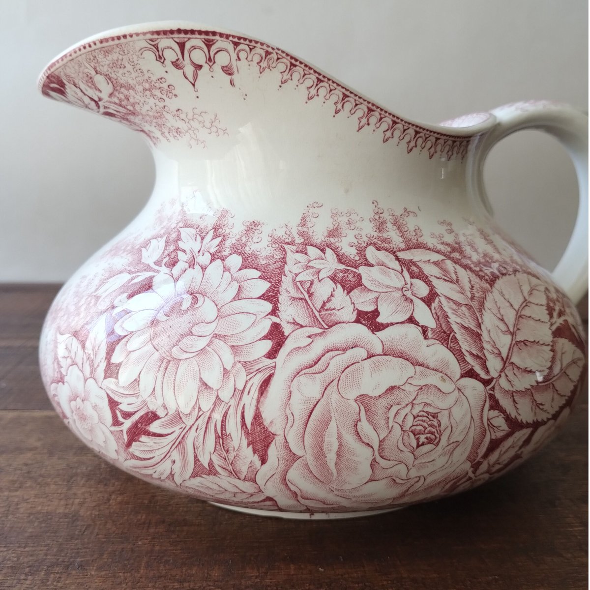 フランスアンティーク 薔薇が描かれたピシェ | フランス アンティーク