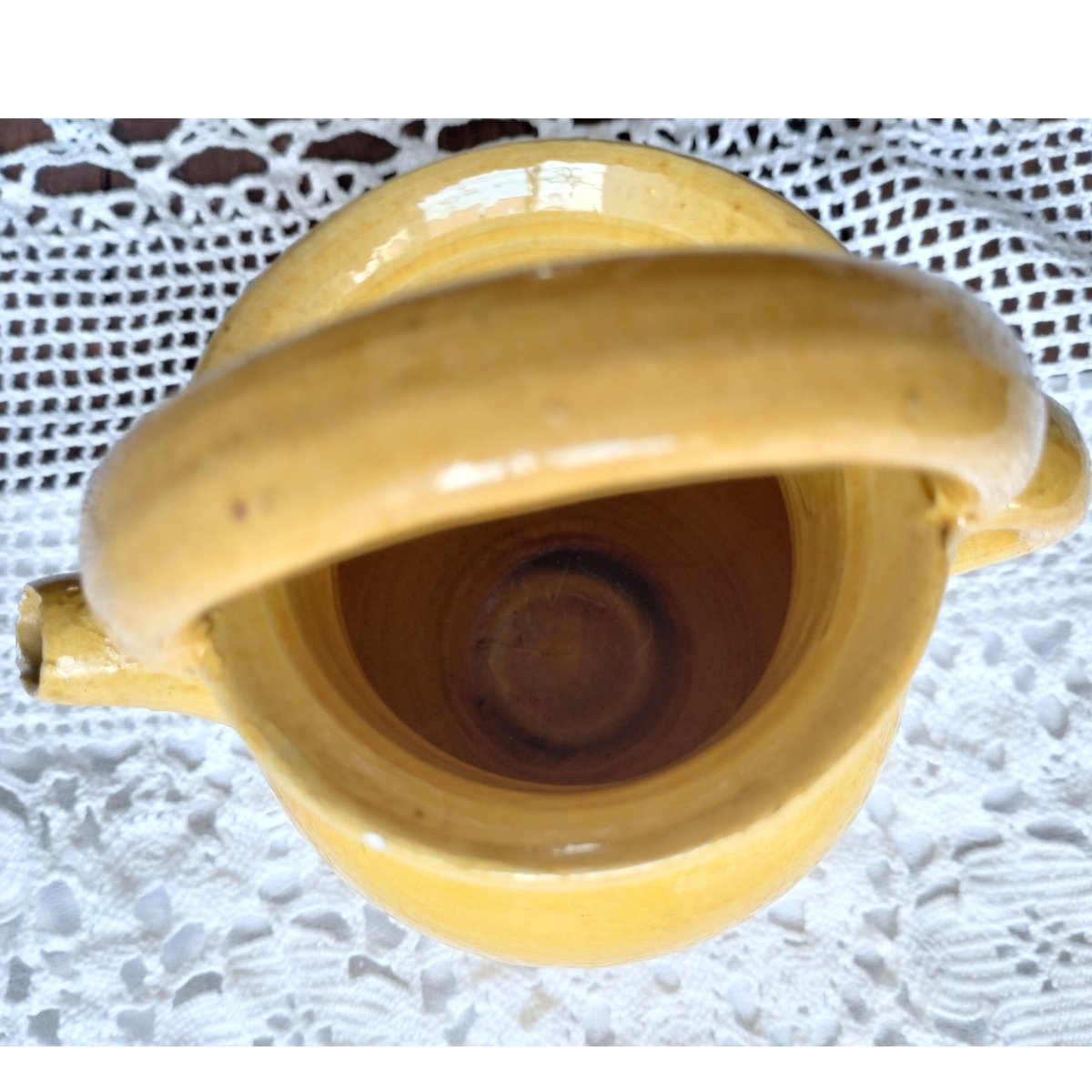 プロヴァンスの黄釉のポット | フランスアンティーク 陶器 ポット 