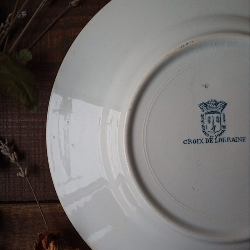 フランス　アンティークプレート Choisy le Roi HB&Cie Plate / ショワジール ロア プレート【A