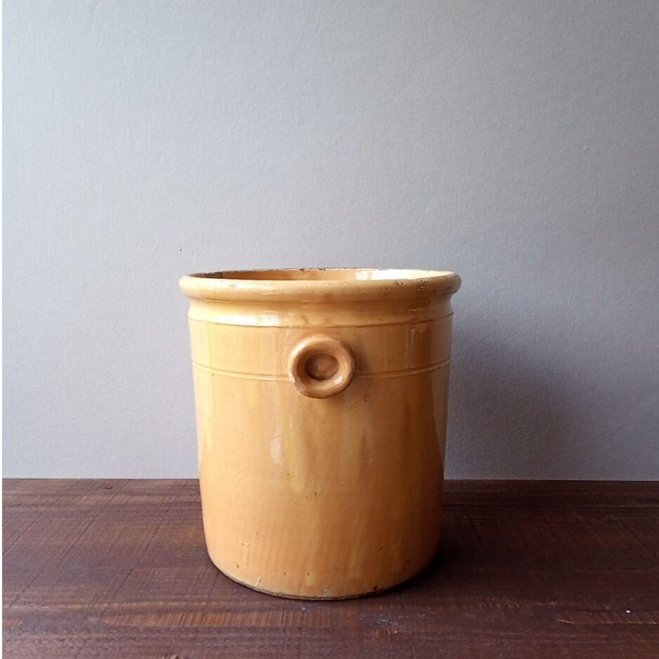 南仏　ポット　フランスアンティーク フランスアンティーク 南仏の大きな黄色のポット | フランス