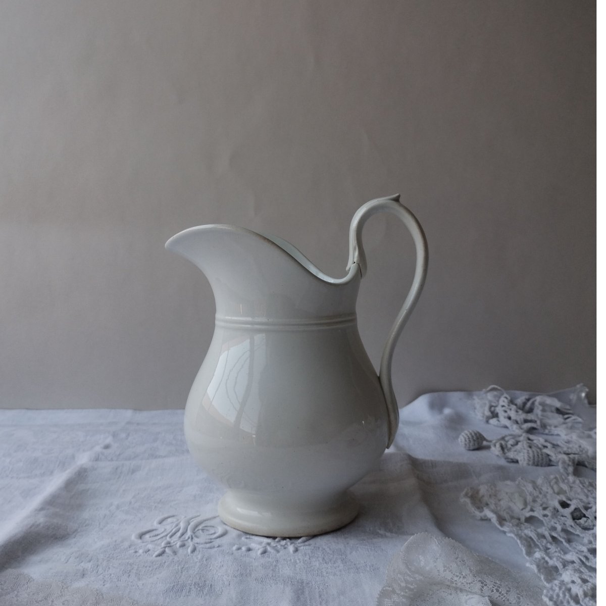 クレイユモントロー　アヒル口　ピシェ　フランスアンティーク フランスアンティーク アヒル口のピシェ4 | フランス