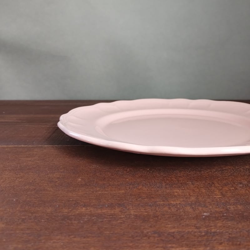 フランスアンティークプレート ピンクの花リムc | フランス