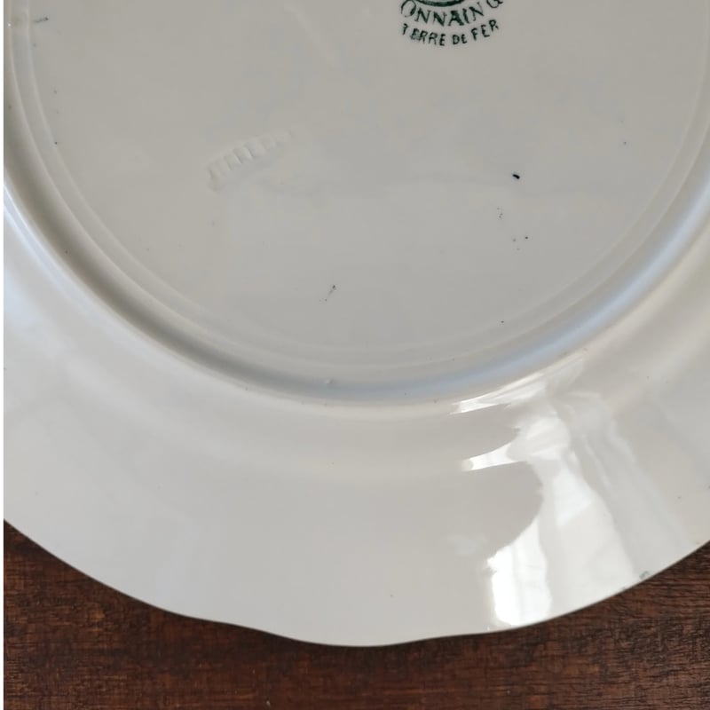 フランスアンティーク グリーンのプレート2 | フランス アンティーク