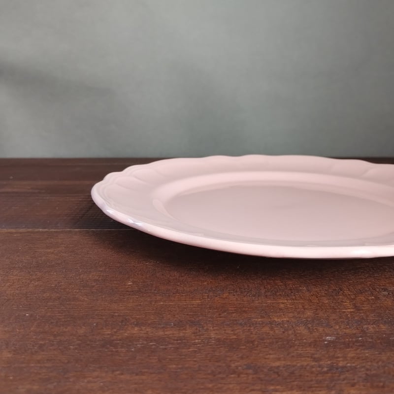 【美品】 フランスアンティーク 花リム ディナープレート ショワジールロワ窯 フランスアンティーク 花リム ディナープレート