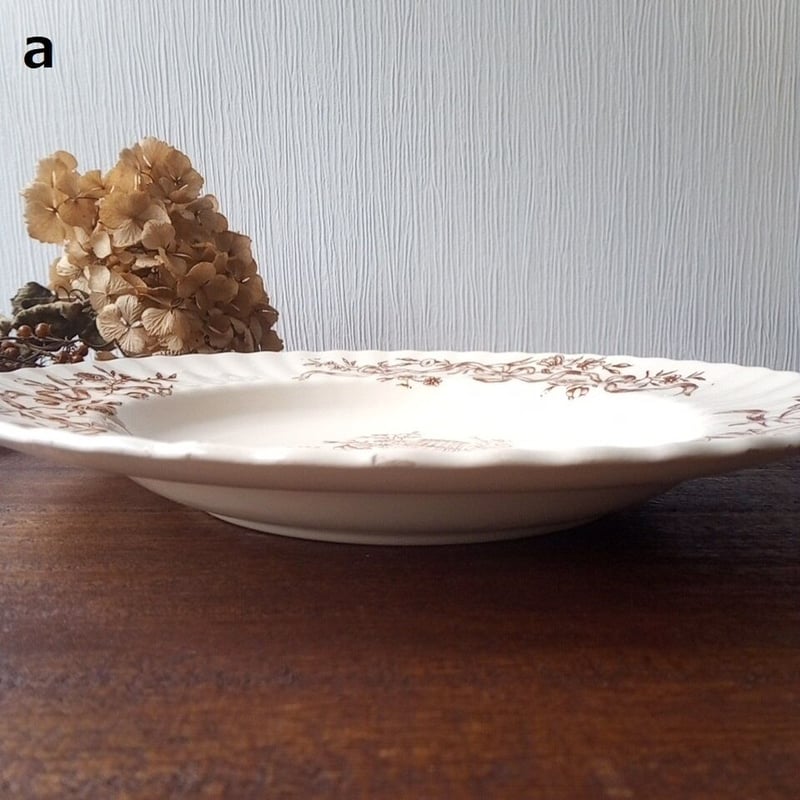 フランスアンティーク 花リム オーバルプレート 大皿 ロンシャン窯 リボン 花柄 fo221207-a_grande.jpg?v=1712128413