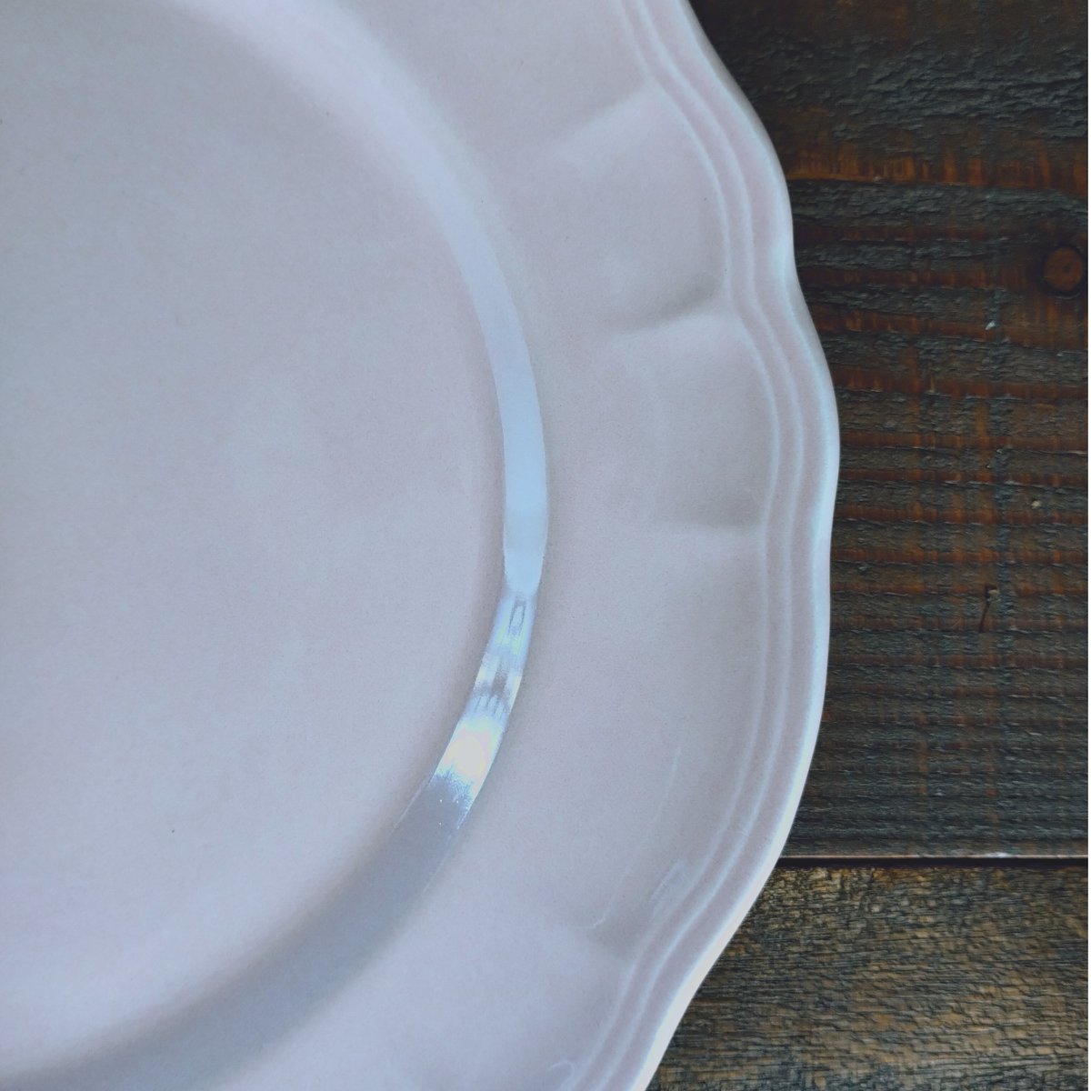 フランスアンティークプレート ピンクの花リムc | フランス