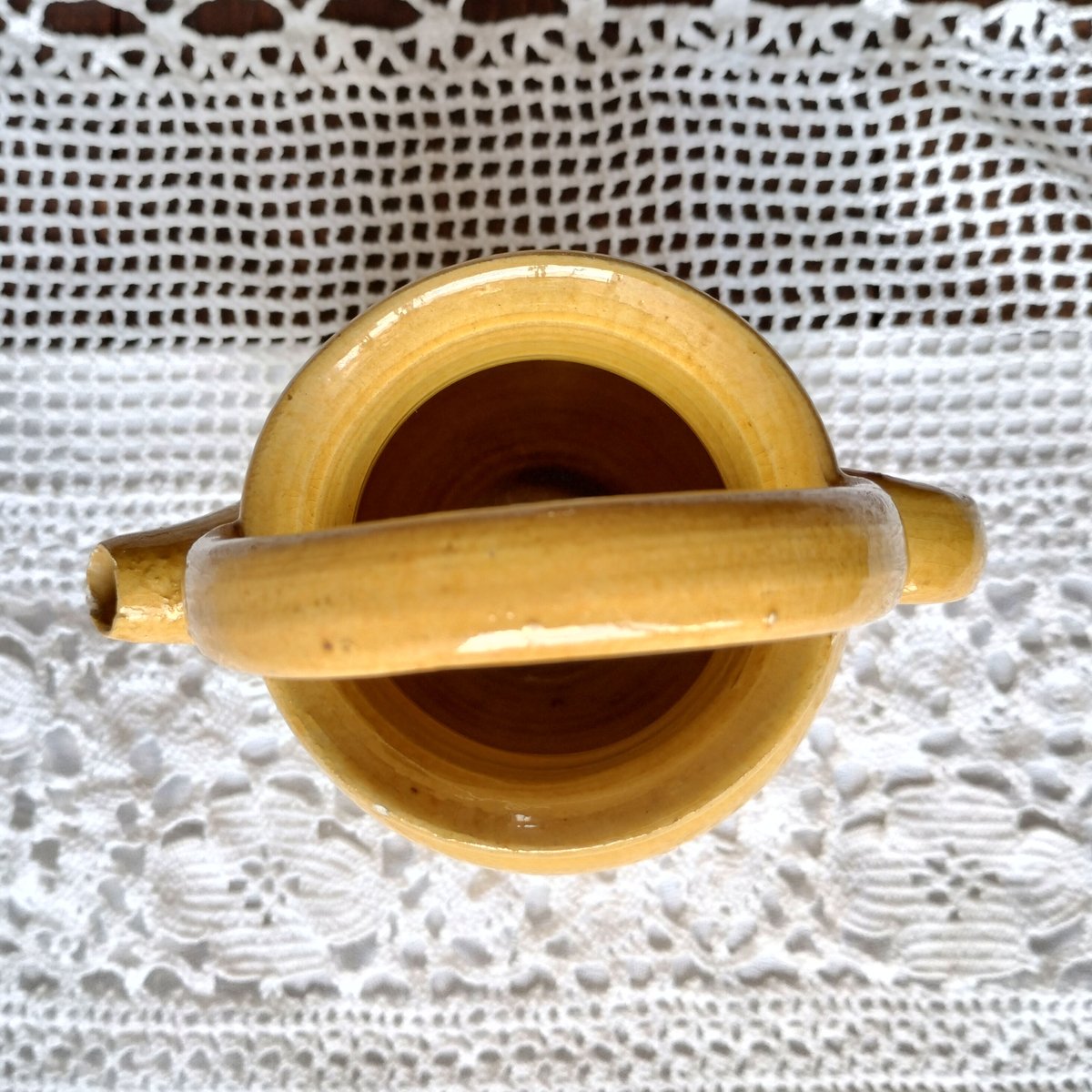 プロヴァンスの黄釉のポット | フランスアンティーク 陶器 ポット 専門 