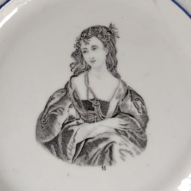 フランスアンティーク ショワジールロワの貴婦人が描かれたデザート