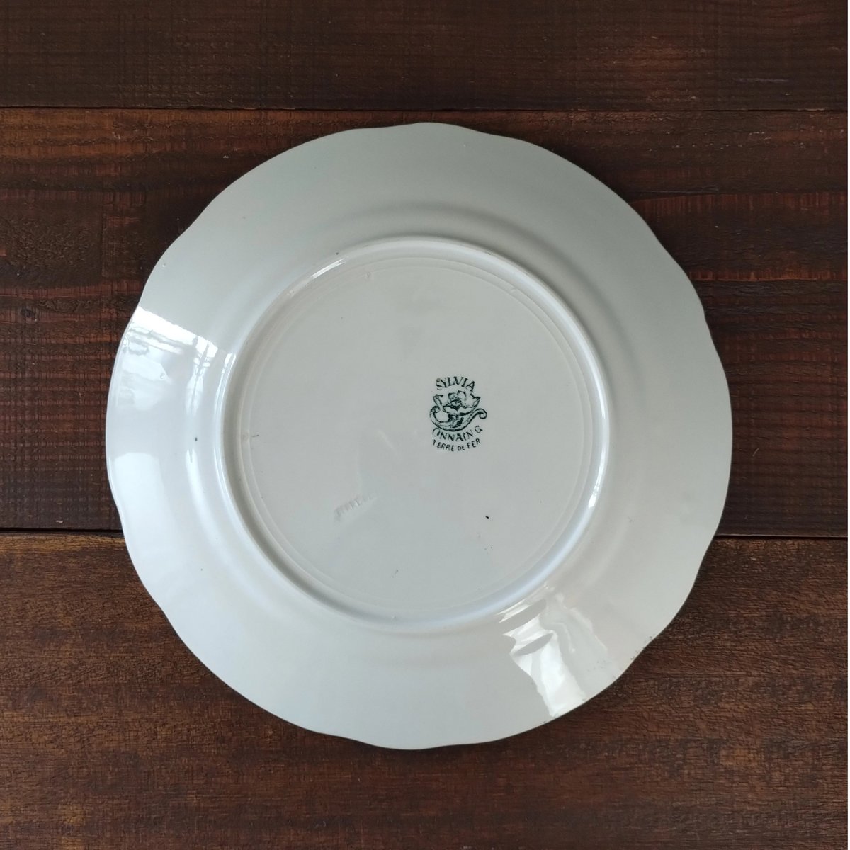 フランスアンティーク皿2枚セット　ONNAING窯　オナン窯 フランスアンティーク グリーンのプレート2 | フランス アンティーク