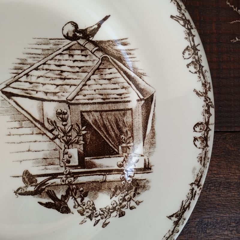 フランスアンティーク ショワジールロワのセピアなプレートc