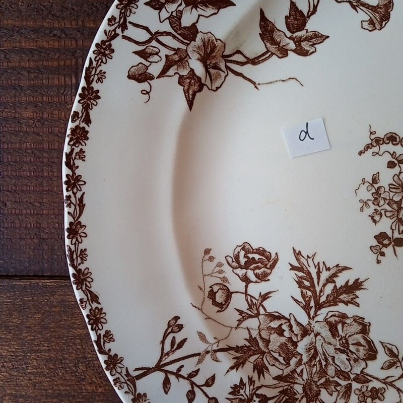 フランスアンティーク ブラウンのプレート (d) | フランス