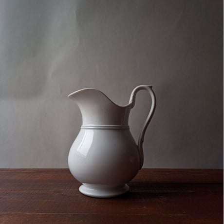 アンティーク好き‼️自由ヶ丘39 白いアンティークピッチャー アンティーク ホーローピッチャー : カントリー雑貨DOLL GARDEN
