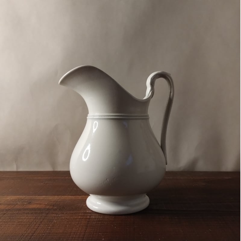 フランス アンティーク ディゴワン＆サルグミンヌ 白陶器 ピッチャー