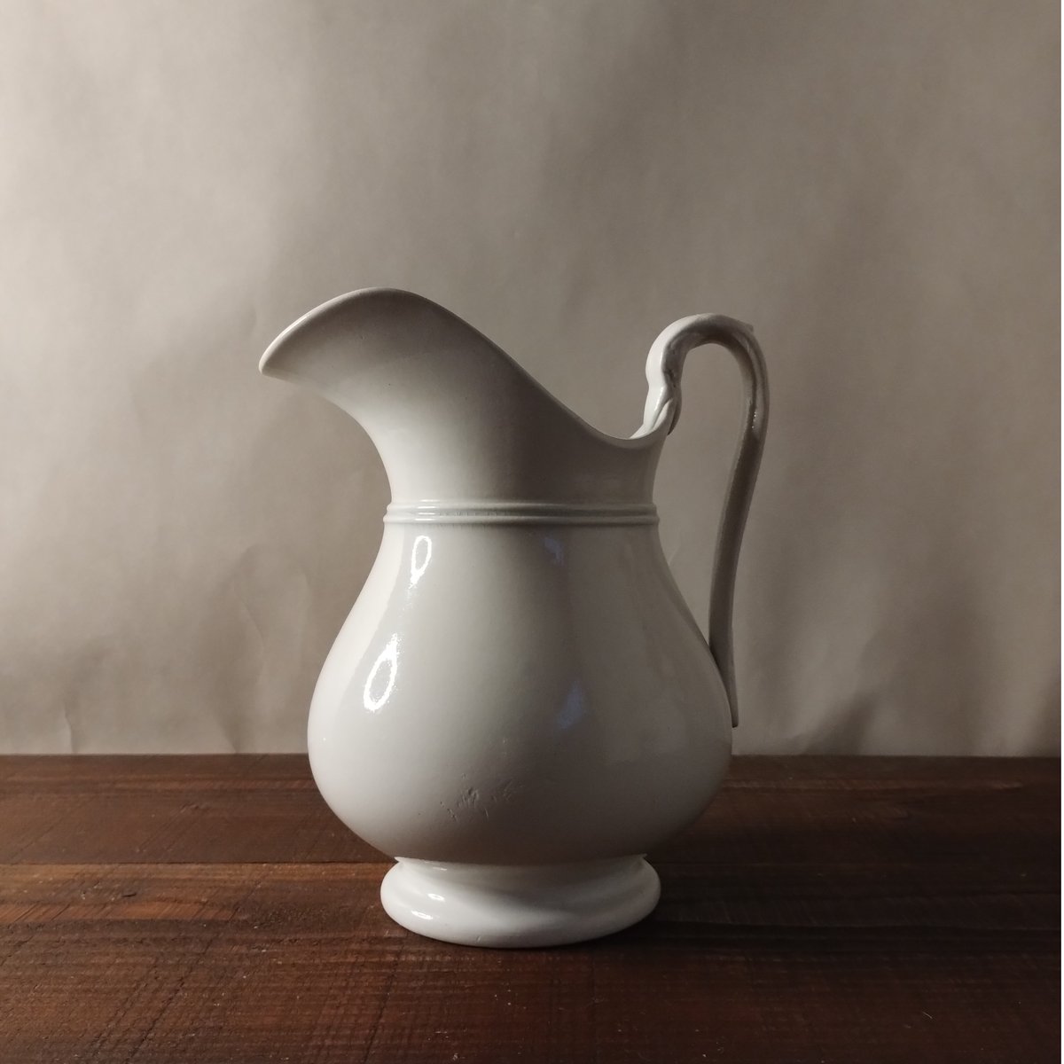 M】フランスアンティーク/APILCO アヒル形の白いテリーヌポット