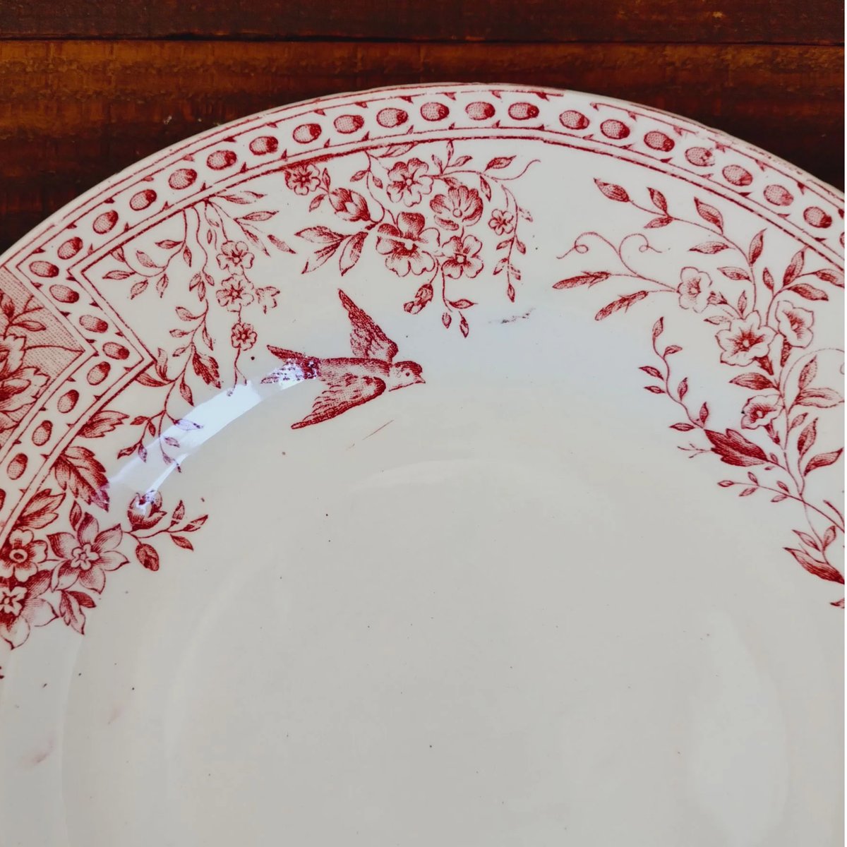 プレート ガーランド　caiffa 赤　フランス　アンティーク プレート ガーランド caiffa 赤 フランス アンティーク