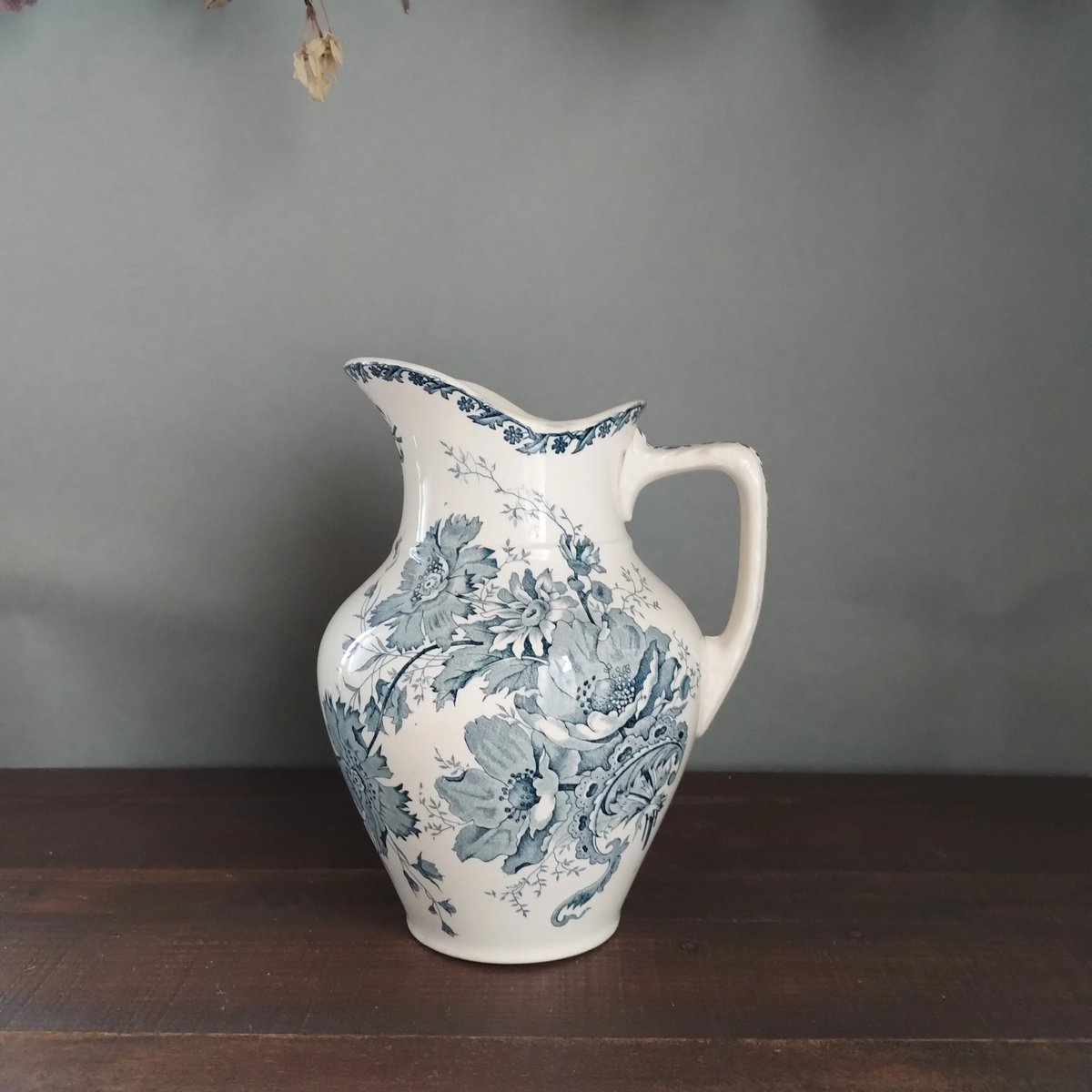 Saint-Amand窯のアンティークピシェとベイスン Anemoneアネモネ Saint-Amand窯のアンティークピシェとベイスン Anemoneアネモネ