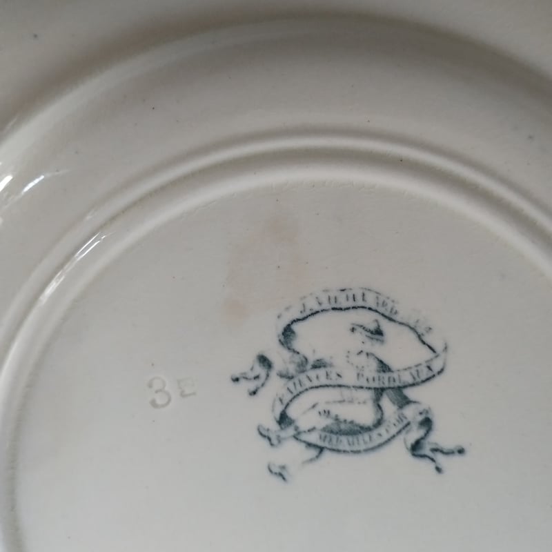 フランス アンティーク ボルドー窯 鳥 プレート 大皿 専用】フランス