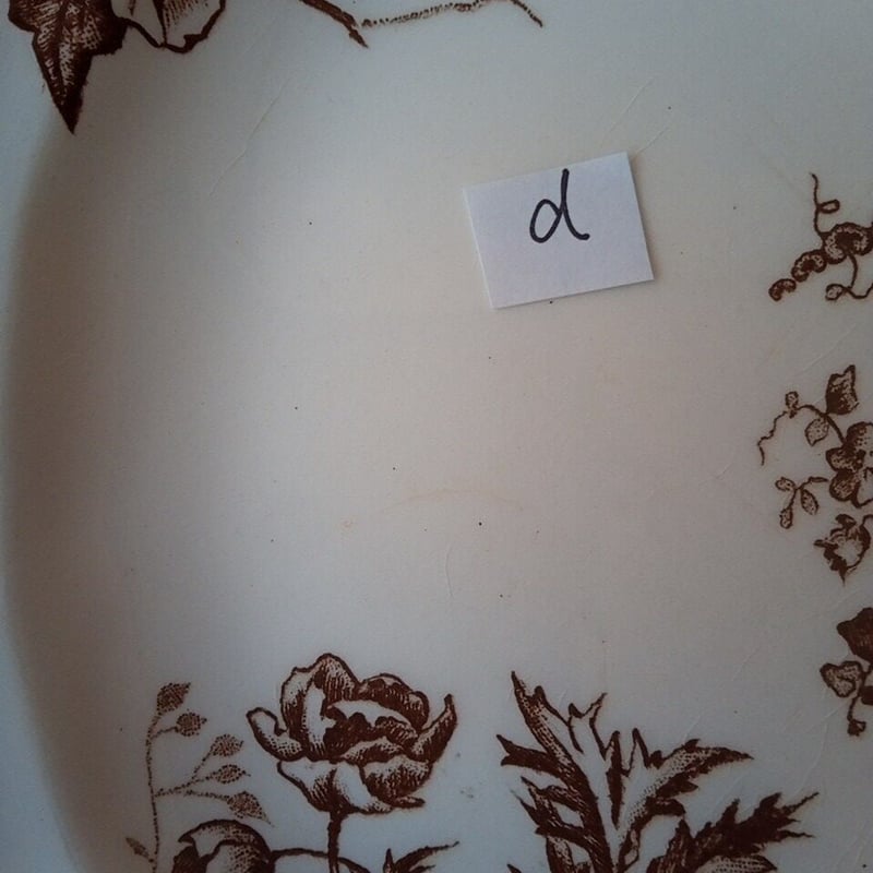 フランスアンティーク ブラウンのプレート (d) | フランス