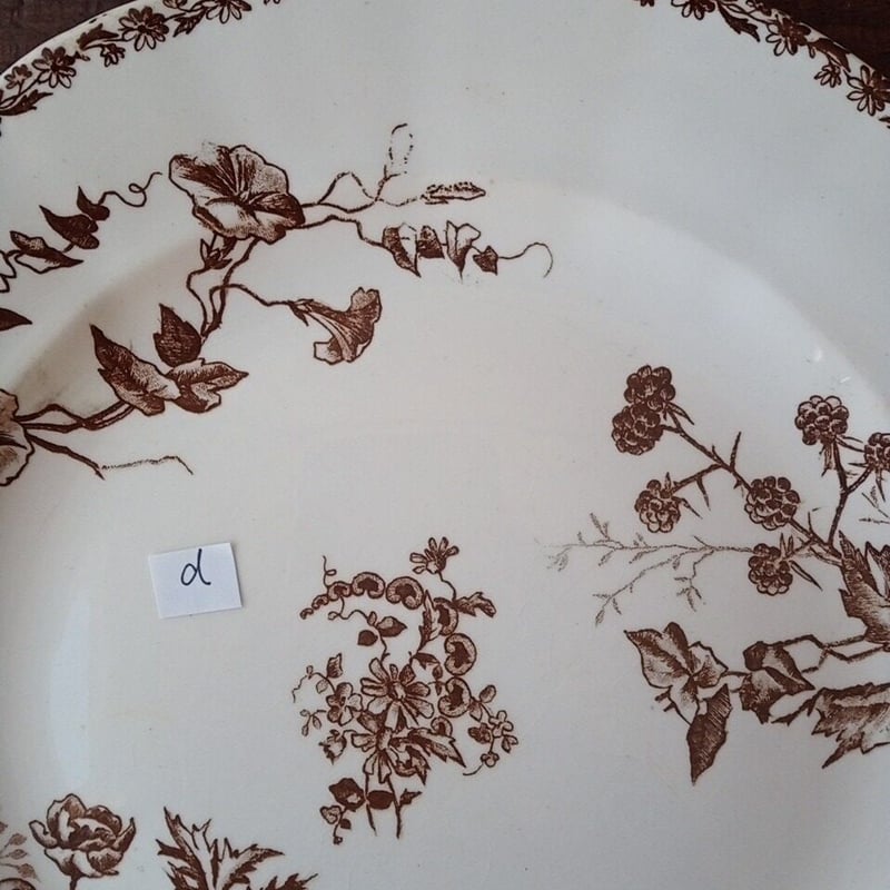 フランスアンティーク ブラウンのプレート (d) | フランス