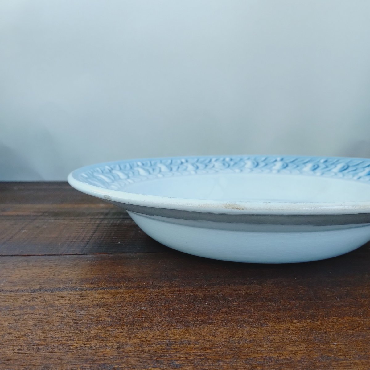 フランスアンティークプレート 白鳥が描かれた美しいレリーフの深皿