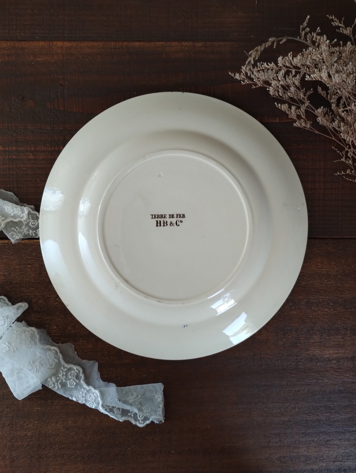 フランスアンティーク ショワジールロワのセピアなプレートc