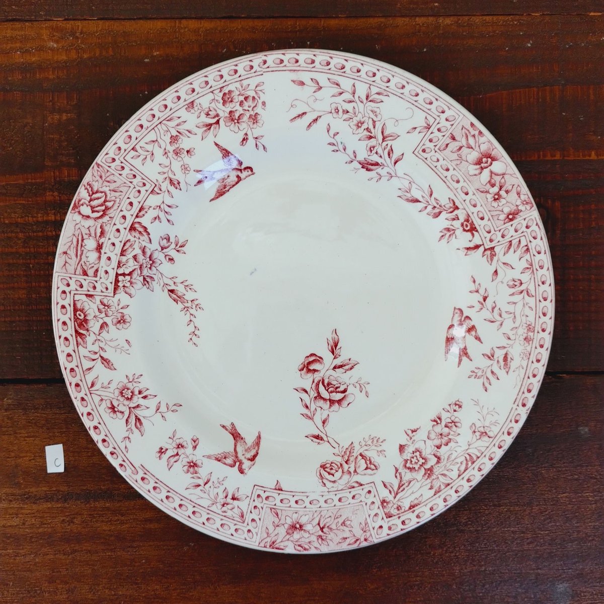 Clairefontaine フランスアンティーク　小鳥のプレート2枚set Clairefontaine フランスアンティーク 小鳥のプレート2枚set