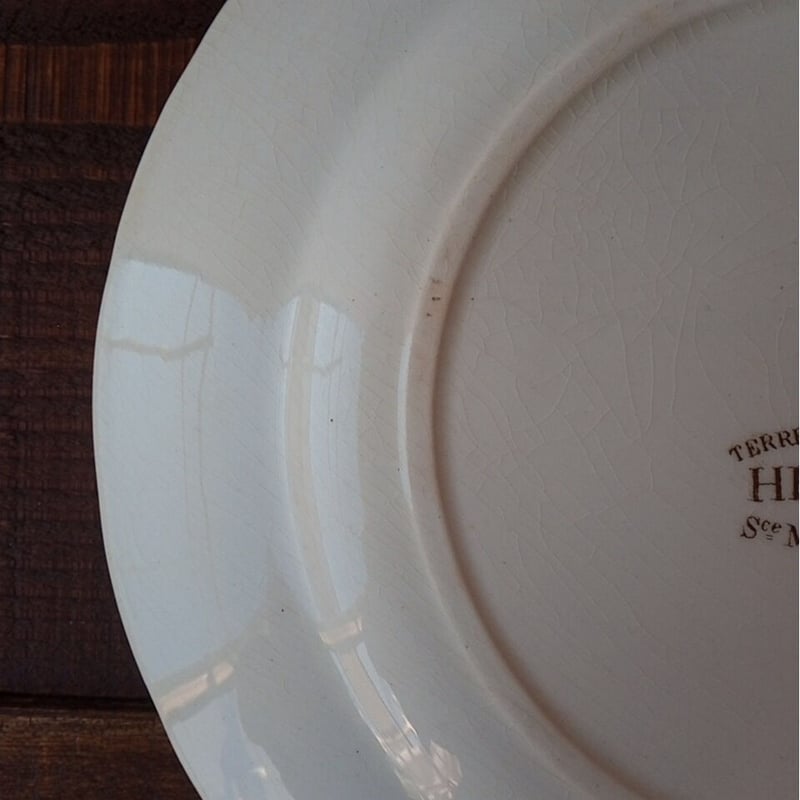 フランスアンティーク ブラウンのプレート（ a ） | フランス