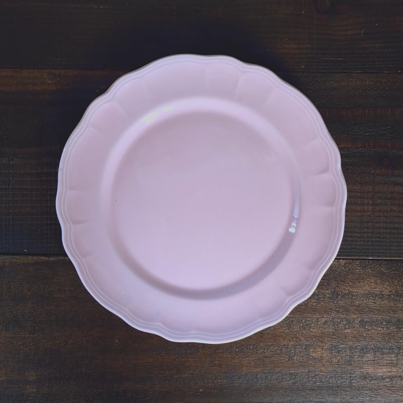 『4年保証』 フランスアンティークプレート フランス | ピンクの花リムc 食器