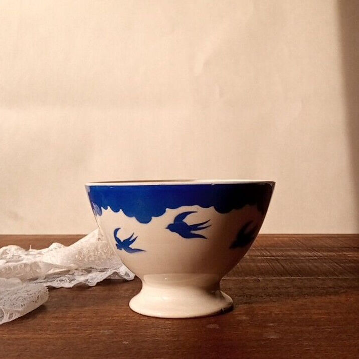フランスアンティーク カフェオレボウル 勿忘草 カフェオレ