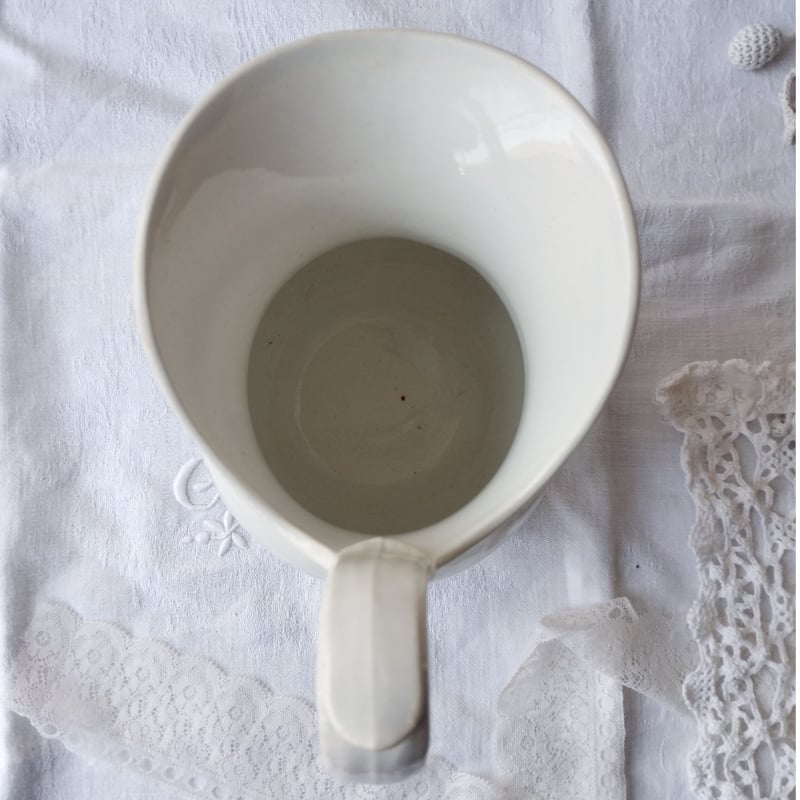 白いアヒル口のピシェ6 | フランス アンティーク 食器・花瓶 専門店