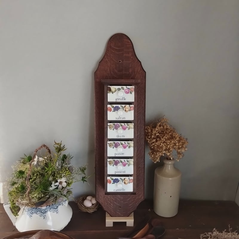 フランスヴィンテージ 陶器の引き出しの調味料入れ | フランス