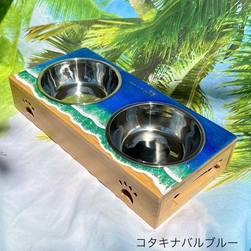 海のペットフードトレー Dog（ダブル） | Ocean in the hands®︎